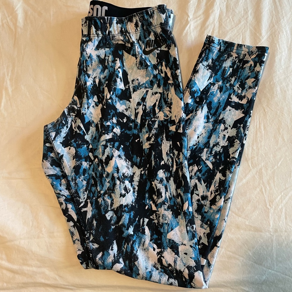 Nike Leg-A-See Blue Gemstone Pattern Leggings